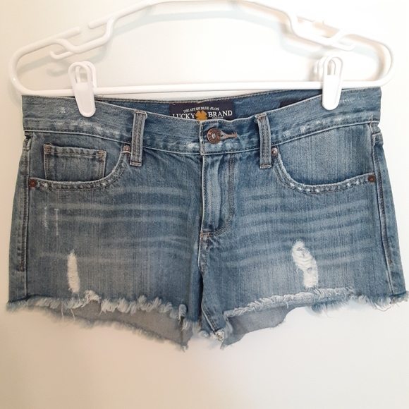 LUCKY BRAND "THE CUT OFF" JEAN SHORTS - Picture 2 of 6